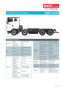 SANY e-Truck e435 Gen2 Typenblatt DE