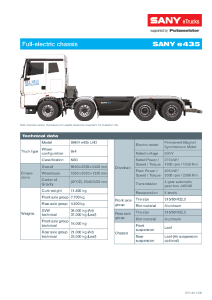 SANY e-Truck e435 Gen2 Data sheet EN