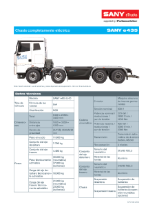 SANY e-Truck e435 Gen2 Ficha técnica ES