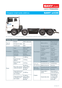 SANY e-Truck e435 Gen2 Ficha técnica PT