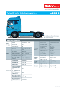 SANY eTruck e263 Typenblatt DE
