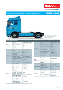 SANY e-Truck e263 Ficha Técnica ES