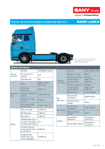 SANY e-Truck e263 Ficha Técnica ES
