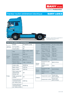 SANY eTruck e263 Fiche Téchnique FR